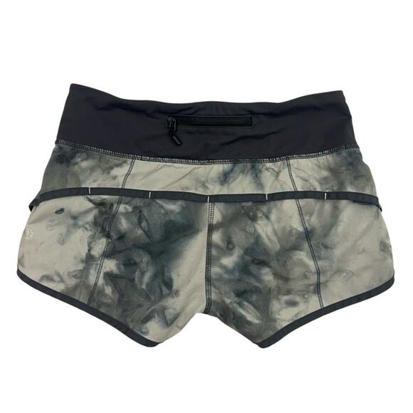 Lululemon Speed Up Shorts Womens Size 2 Gray Tie Dye Lined 2.5 Inseam W7TDR